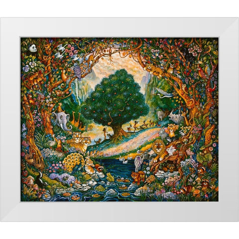 Paradise White Modern Wood Framed Art Print by Bell, Bill