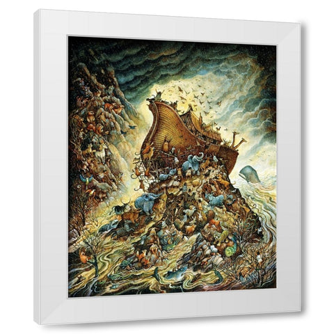 The Flood White Modern Wood Framed Art Print by Bell, Bill
