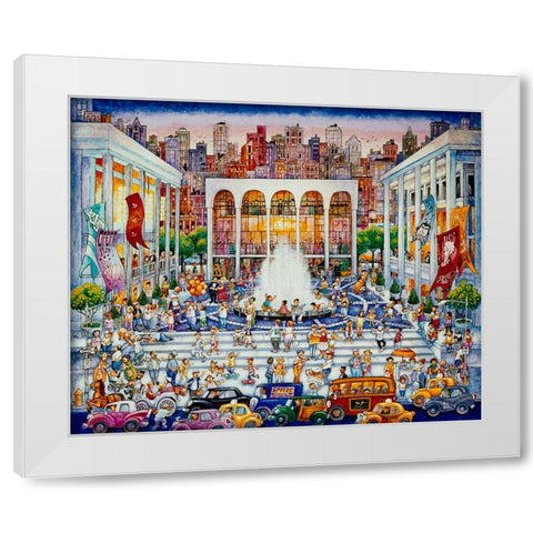 Lincoln Center White Modern Wood Framed Art Print by Bell, Bill