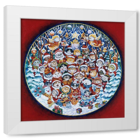 Santa Claws (Pc) White Modern Wood Framed Art Print by Bell, Bill