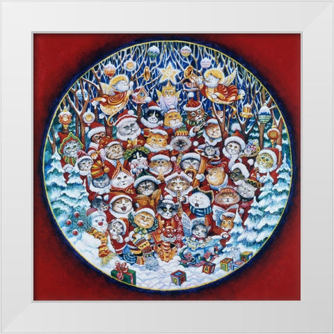 Santa Claws (Pc) White Modern Wood Framed Art Print by Bell, Bill