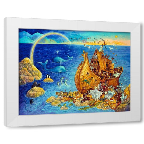 After The Flood White Modern Wood Framed Art Print by Bell, Bill