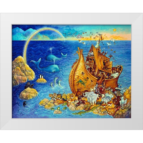 After The Flood White Modern Wood Framed Art Print by Bell, Bill