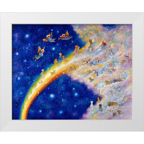 Rainbow Bridge White Modern Wood Framed Art Print by Bell, Bill
