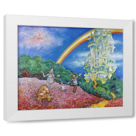 Emerald City White Modern Wood Framed Art Print by Bell, Bill