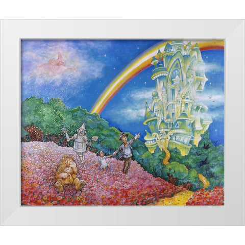 Emerald City White Modern Wood Framed Art Print by Bell, Bill