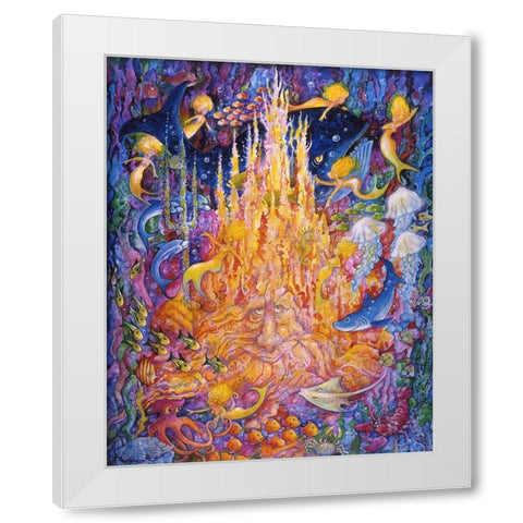 Kingdom Of The Sea White Modern Wood Framed Art Print by Bell, Bill