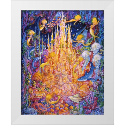 Kingdom Of The Sea White Modern Wood Framed Art Print by Bell, Bill