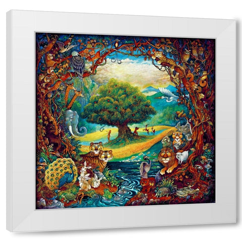 Paradise 2 White Modern Wood Framed Art Print by Bell, Bill