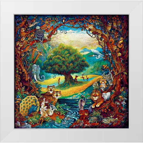 Paradise 2 White Modern Wood Framed Art Print by Bell, Bill
