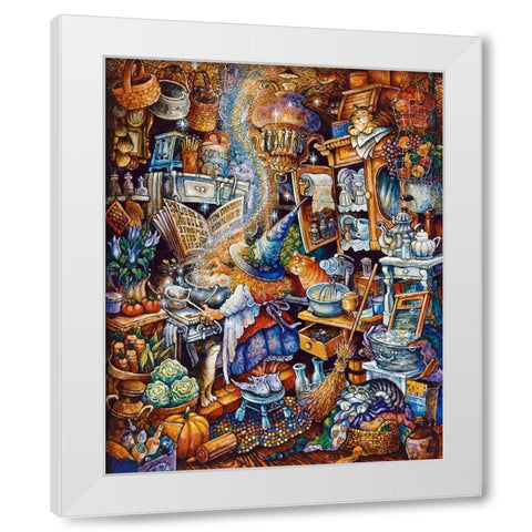 Kitchen Witch 2 White Modern Wood Framed Art Print by Bell, Bill
