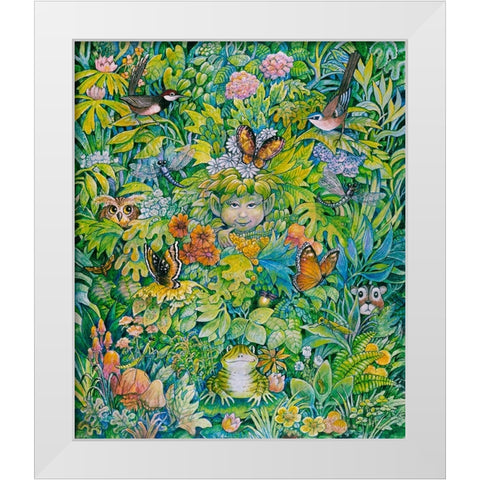 The Pixie White Modern Wood Framed Art Print by Bell, Bill