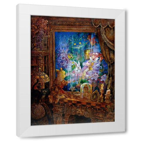 Through The Looking Glass White Modern Wood Framed Art Print by Bell, Bill