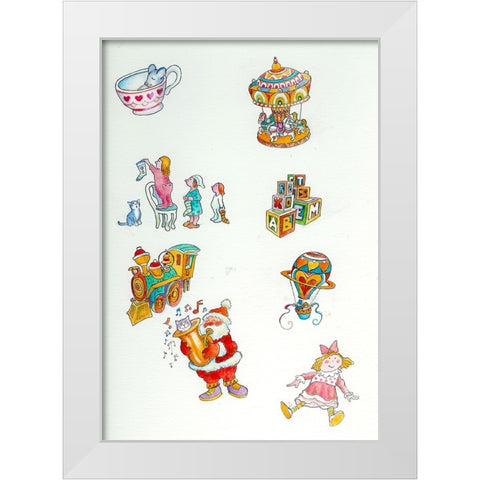 Remark 3 White Modern Wood Framed Art Print by Bell, Bill