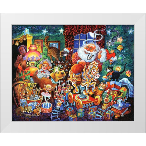 Night B4 F White Modern Wood Framed Art Print by Bell, Bill