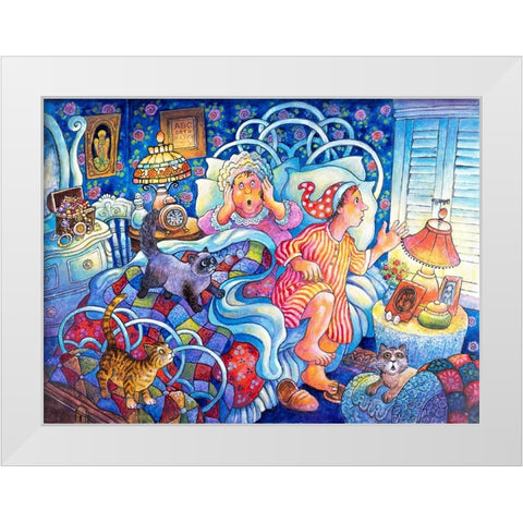 Night B4 H White Modern Wood Framed Art Print by Bell, Bill