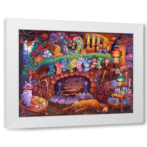 Night B4 L White Modern Wood Framed Art Print by Bell, Bill