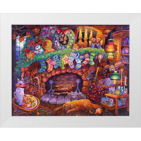 Night B4 L White Modern Wood Framed Art Print by Bell, Bill