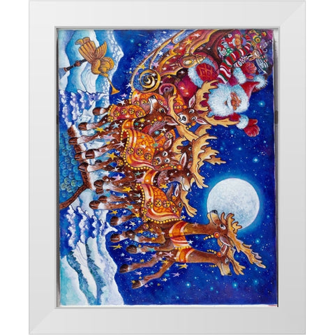 Night B4 O White Modern Wood Framed Art Print by Bell, Bill