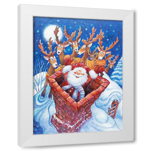 Night B4 S White Modern Wood Framed Art Print by Bell, Bill