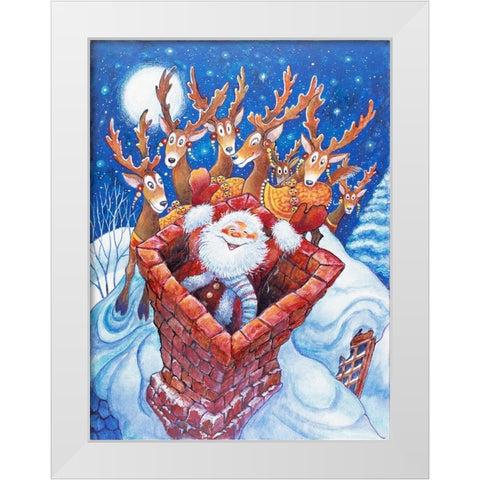 Night B4 S White Modern Wood Framed Art Print by Bell, Bill