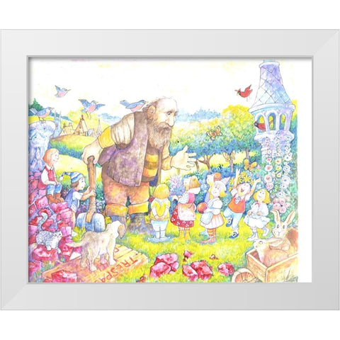 The Selfish Giant #12 White Modern Wood Framed Art Print by Bell, Bill
