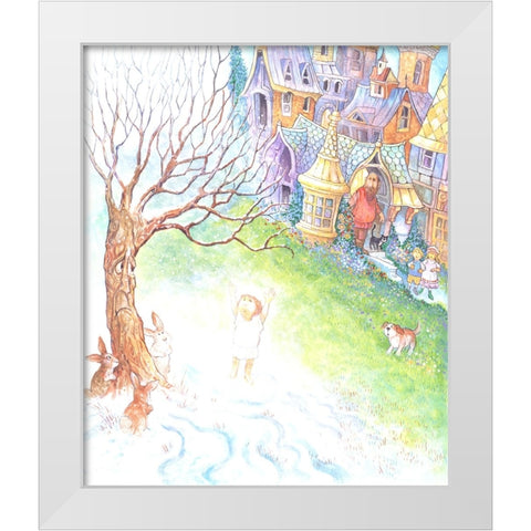The Selfish Giant #16 White Modern Wood Framed Art Print by Bell, Bill