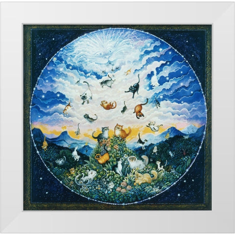 Cat Creation 2 (Pc) White Modern Wood Framed Art Print by Bell, Bill