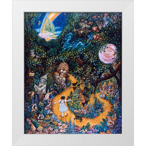 The Yellow Brick Road White Modern Wood Framed Art Print by Bell, Bill