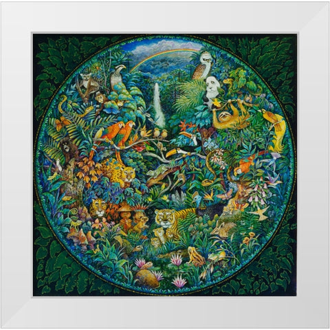 Rainbow Forest (Pc) White Modern Wood Framed Art Print by Bell, Bill