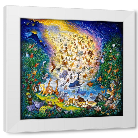 The Joy Of Creation White Modern Wood Framed Art Print by Bell, Bill