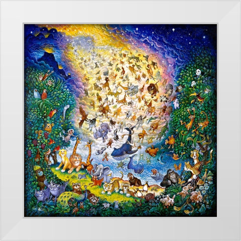 The Joy Of Creation White Modern Wood Framed Art Print by Bell, Bill