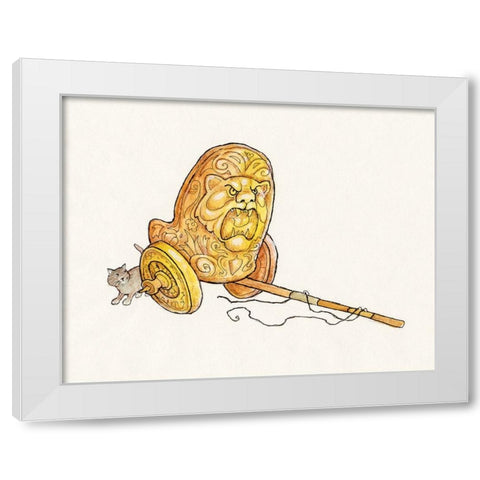 12A - Trojan White Modern Wood Framed Art Print by Bell, Bill