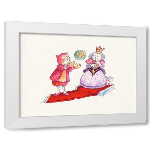 29A - Columbus White Modern Wood Framed Art Print by Bell, Bill