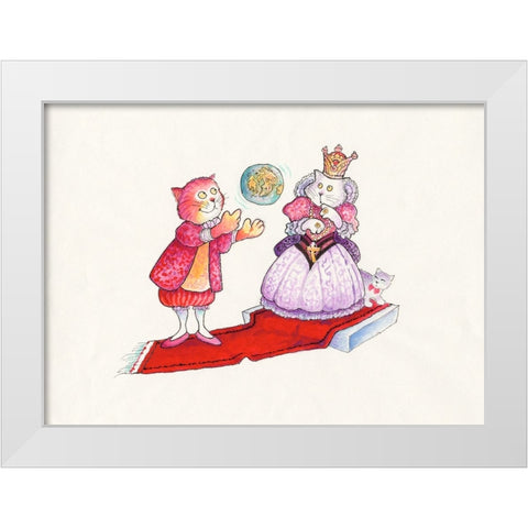 29A - Columbus White Modern Wood Framed Art Print by Bell, Bill