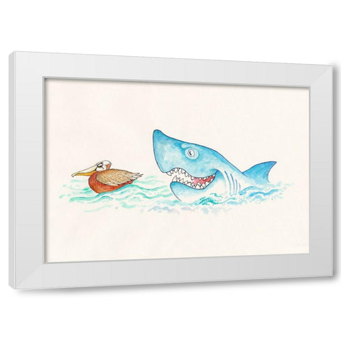 28A White Modern Wood Framed Art Print by Bell, Bill