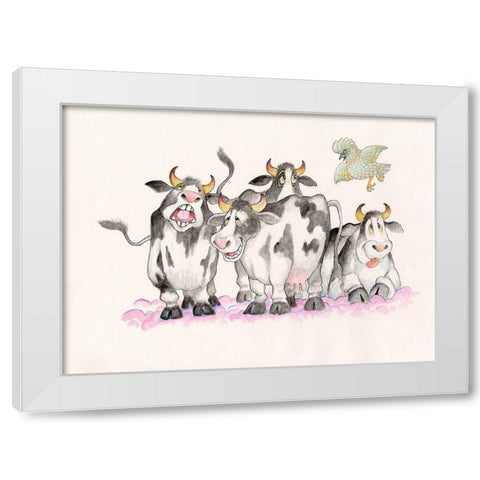 28C White Modern Wood Framed Art Print by Bell, Bill