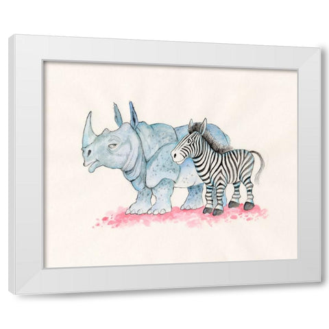 33A White Modern Wood Framed Art Print by Bell, Bill