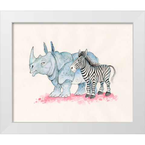 33A White Modern Wood Framed Art Print by Bell, Bill