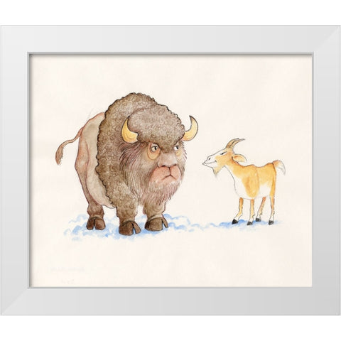 34A White Modern Wood Framed Art Print by Bell, Bill