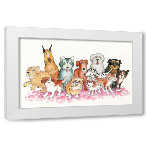 40A White Modern Wood Framed Art Print by Bell, Bill