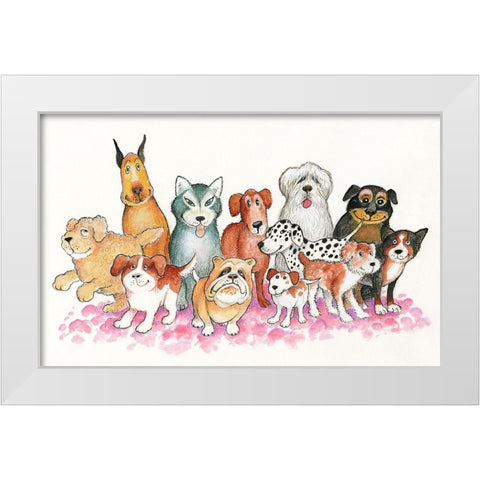 40A White Modern Wood Framed Art Print by Bell, Bill