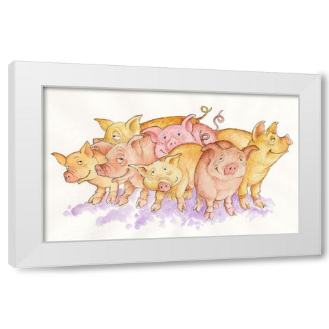 41B White Modern Wood Framed Art Print by Bell, Bill