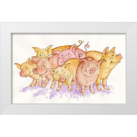 41B White Modern Wood Framed Art Print by Bell, Bill