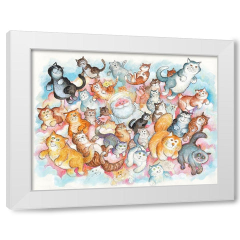 43B White Modern Wood Framed Art Print by Bell, Bill