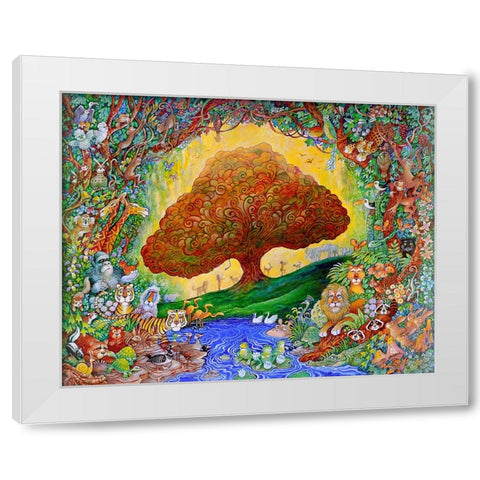 The Tree White Modern Wood Framed Art Print by Bell, Bill