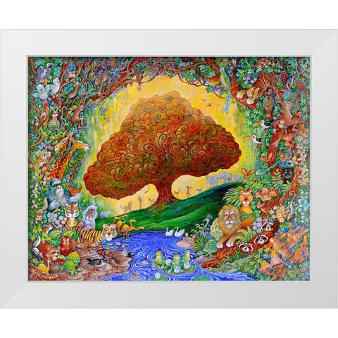 The Tree White Modern Wood Framed Art Print by Bell, Bill