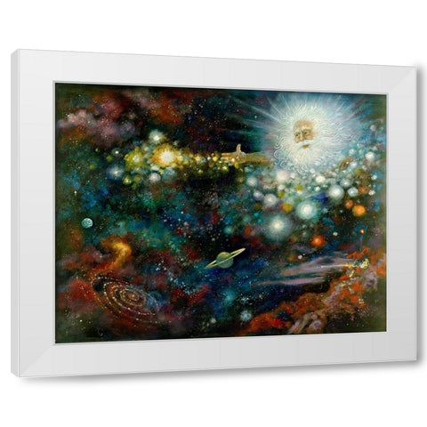 Let There Be Light White Modern Wood Framed Art Print by Bell, Bill