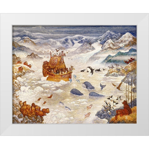Northern Noah White Modern Wood Framed Art Print by Bell, Bill