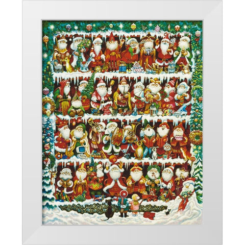 Will The Real Santa White Modern Wood Framed Art Print by Bell, Bill